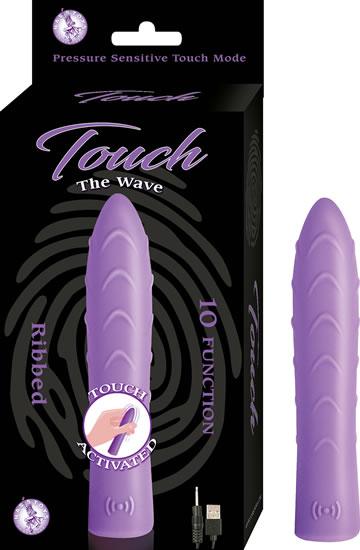 Touch The Wave Pressure Sensitive 10 Function Rechargeable Waterproof Lavender