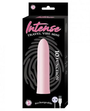 Intense Travel Vibe Mini 10 Function Usb Rechargeable Waterproof Pink