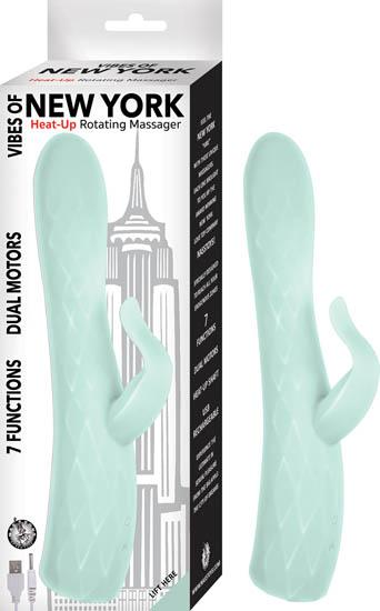 Vibes Of New York Heat Up Rotating Massager Aqua