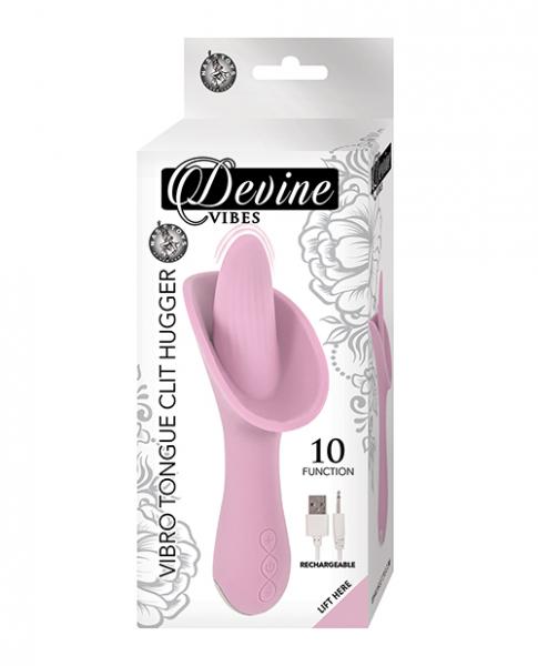 Devine Vibes Vibro Tongue Clit Hugger Pink