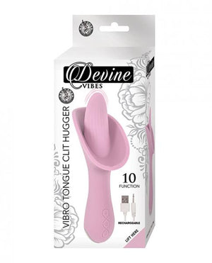Devine Vibes Vibro Tongue Clit Hugger Pink