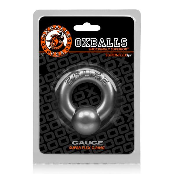 Oxballs Gauge Cock Ring Steel Silver