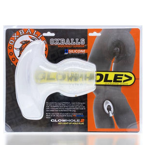 Glowhole 1 Buttplug W/ Led Insert Small Clear Frost (Net)