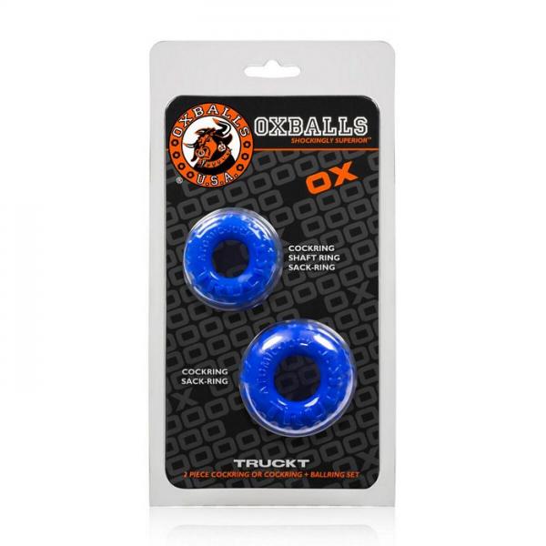 Truckt 2 Piece Cock Ring Set Police Blue