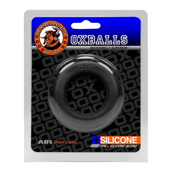 Air Airflow Cock Ring Silicone Tpr Blend Black