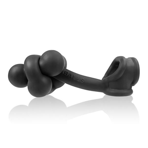 Buttballs Asslock & Cock Sling Oxballs Silicone Tpr Blend Black Ice