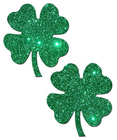 Four Leaf Clover Shamrock Green Pasties O/S