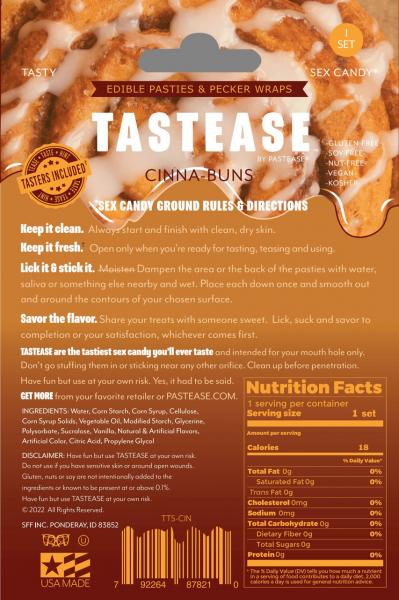 Tastease Cinna Bun Edible Nipple Pasties & Pecker Wraps