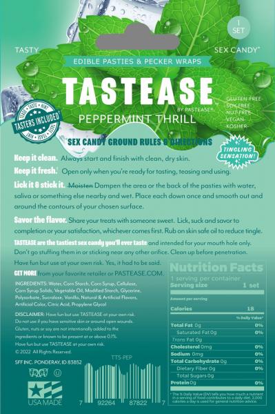 Tastease Peppermint Edible Nipple Pasties & Pecker Wraps
