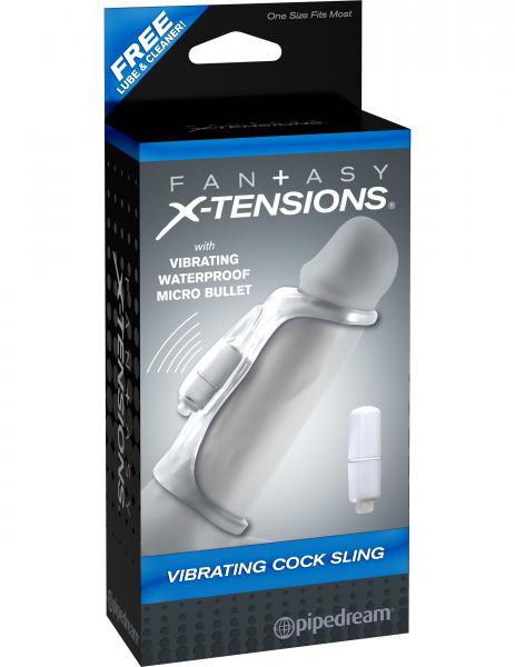 Fantasy X Tensions Vibrating Cock Sling Clear