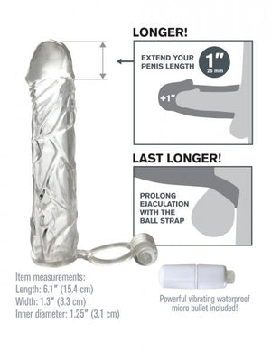 Vibrating Super Sleeve Clear