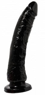 Basix Rubber 7 Inches Slim Dong With Suction Cup Black