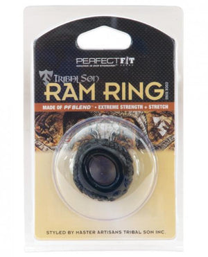 Tribal Son Ram Ring Black