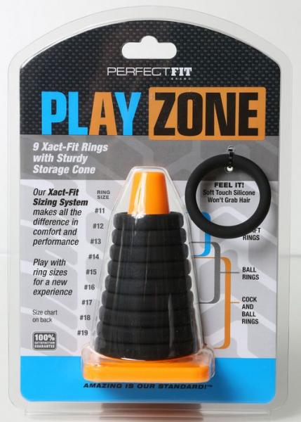Play Zone Kit Black 9 Rings And Storage Cone