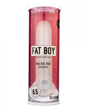 Perfect Fit Fat Boy Micro Ribbed Sheath 6.5 Inches Clear