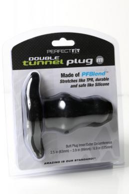 Double Tunnel Plug Black Medium