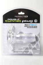 Double Tunnel Plug Large Clear