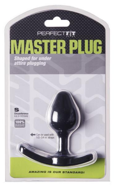 Strap On Master Butt Plug Small Black