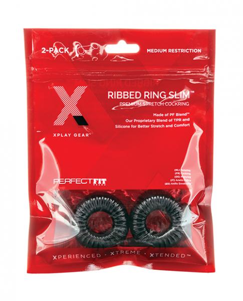 Xplay Mixed Pack Ribbed/Slim Ring 2pk