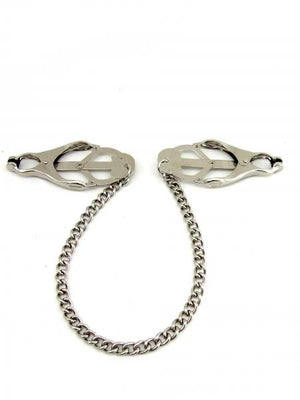 M2 M Nipple Clamps Jaws With Chain Chrome