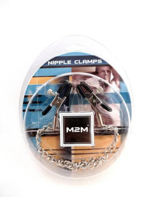 M2 M Nipple Clamps Small Plier Chrome With Chain