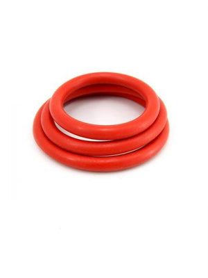 M2 M Cock Ring Nitrile 3 Pieces Set Red