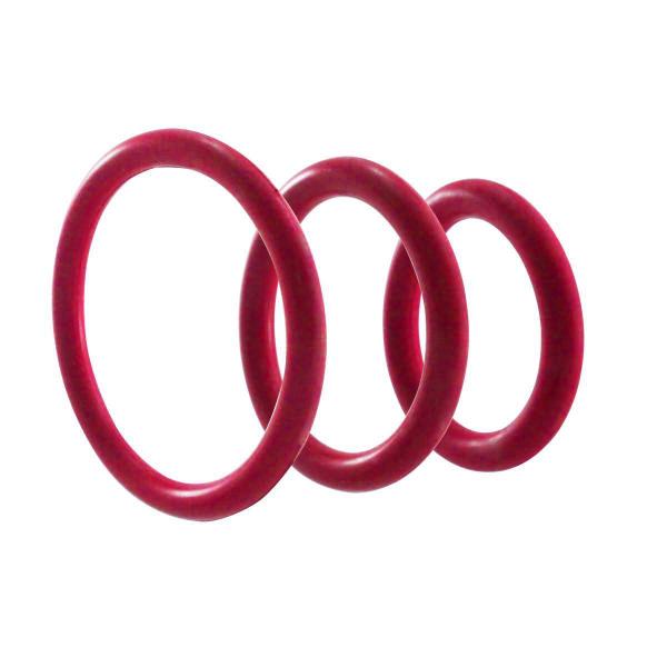 M2 M Cock Ring Nitrile 3 Pieces Set Red