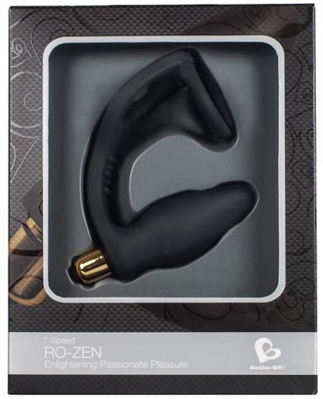 Ro Zen Black C Ring W/Vibrating Prostrate Probe