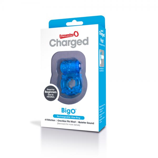 Screaming O Charged Big O Vibrating Cock Ring Blue