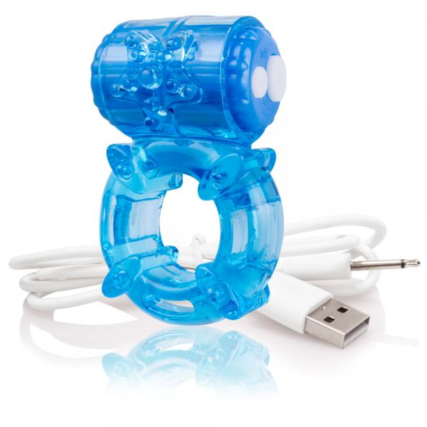 Screaming O Charged Big O Vibrating Cock Ring Blue