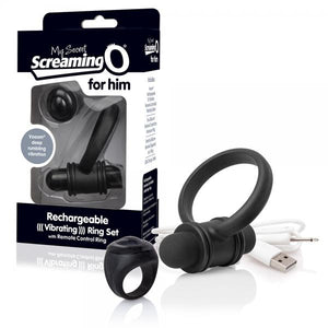 My Secret Screaming O For Him Black Vibrating Ring