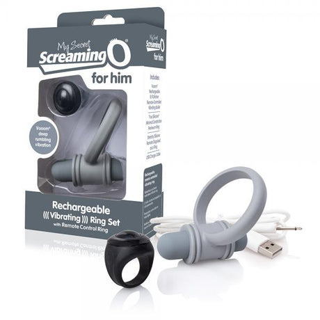 My Secret Screaming O For Him Gray Vibrating Ring