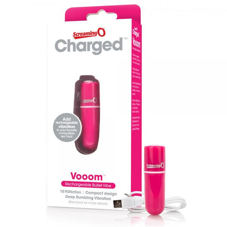 Screaming O Charged Vooom Rechargeable Bullet Vibe Pink