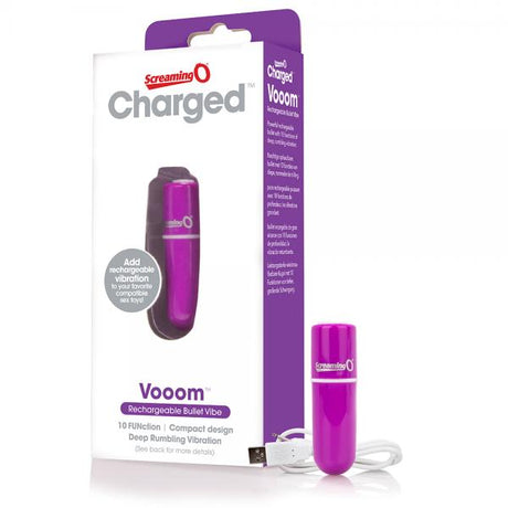 Screaming O Charged Vooom Rechargeable Bullet Vibe Purple