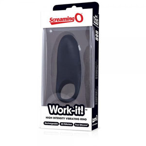 Work It Black Vibrating Ring