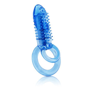 Double O 8 Speed Vibrating Cock Ring Blue