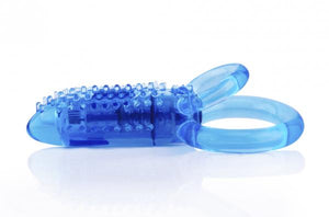 Double O 8 Speed Vibrating Cock Ring Blue