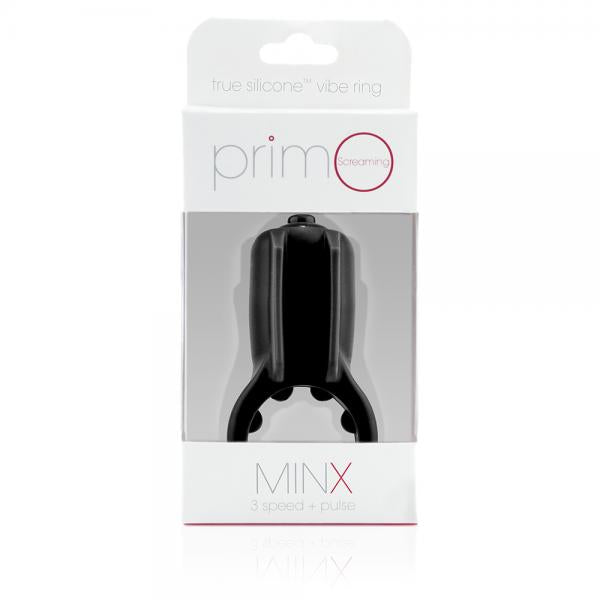 Primo Minx Black Vibrating Ring With Fins