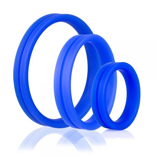 Ringo Pro X3 Blue 3 Silicone Cock Rings