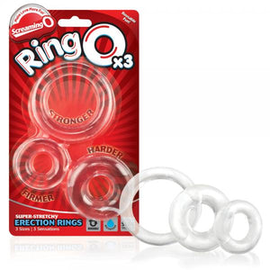 Screaming O Ringo X3 Clear Cock Rings