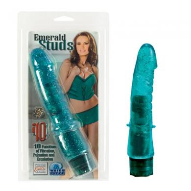 Emerald Studs Arouse 10 Function Waterproof 7 Inch Blue