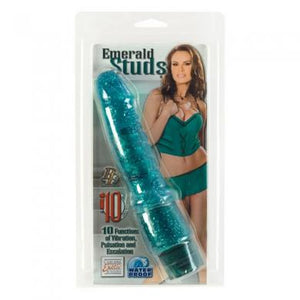 Emerald Studs Arouse 10 Function Waterproof 7 Inch Blue