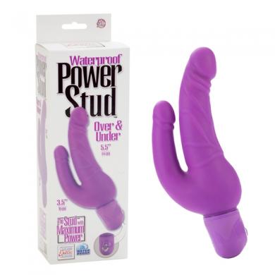 Power Stud Over & Under Vibrator Waterproof Purple