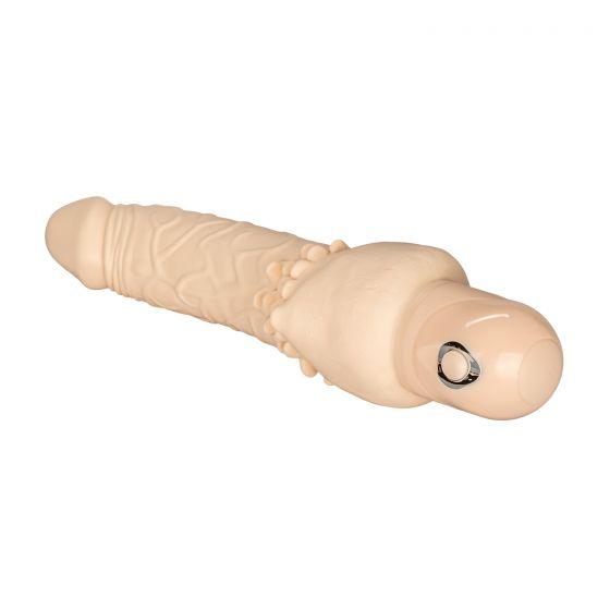 Power Stud Cliterrific Vibrating Dildo Beige
