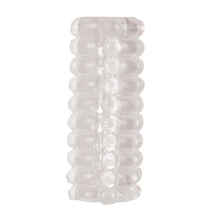 Ribbed Reversible Masturbation Stroker Clear