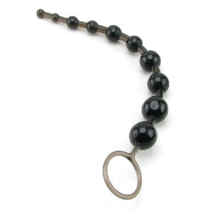 X 10 Beads Graduated Anal Beads 11 Inch Black