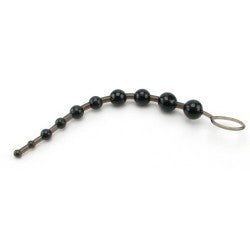 X 10 Beads Graduated Anal Beads 11 Inch Black