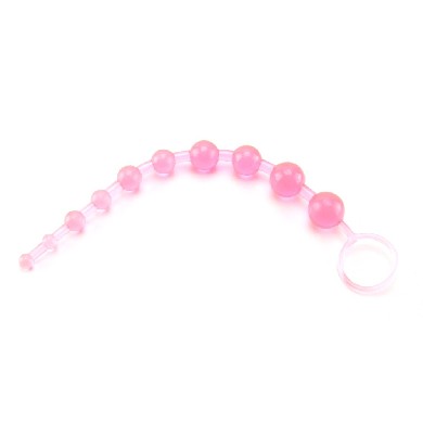 X 10 Beads Graduated Anal Beads 11 Inch Pink