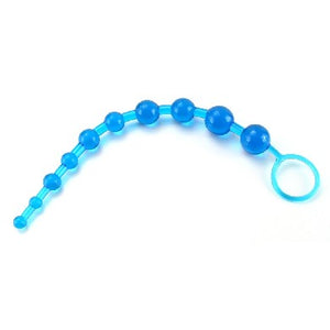 X 10 Beads Graduated Anal Beads 11 Inch Blue