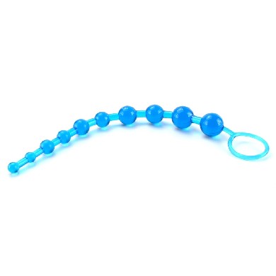 X 10 Beads Graduated Anal Beads 11 Inch Blue